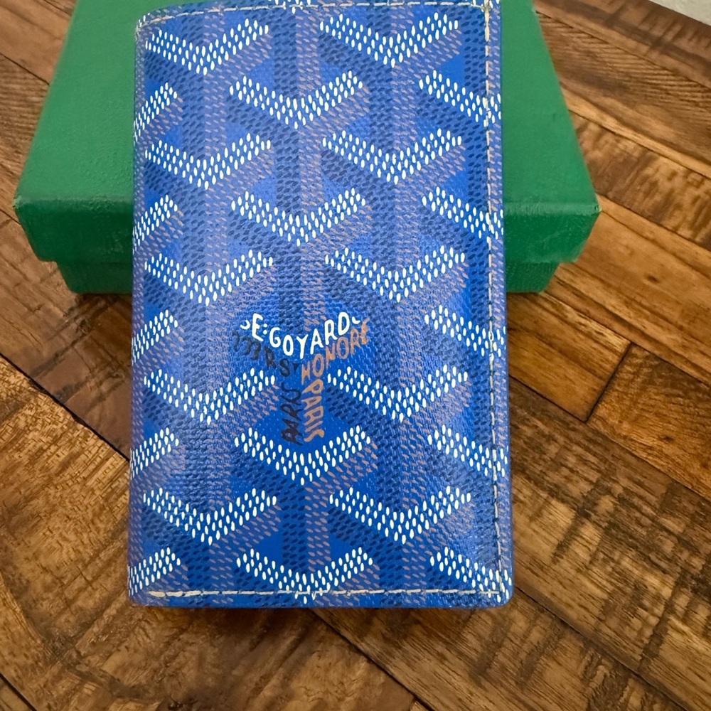 Goyard Azure Blue Card Holder